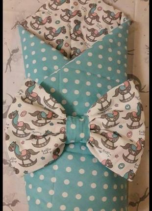 Конвертик конверт на виписку.пледик одеялко