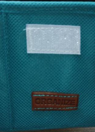 Кофр, органайзер для білизни з прозорою кришкою, лазурно-зеленого кольору2 фото