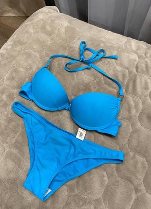 Купальник блакитний роздільний