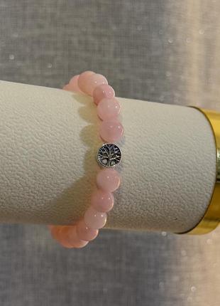 Браслет из розового кварца 🤍