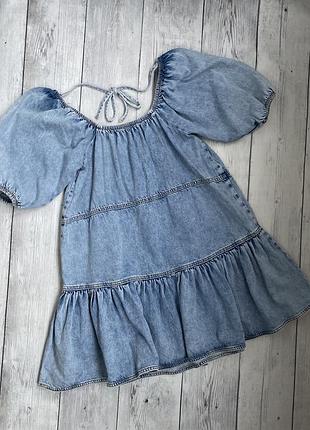 Джинсовый сарафан , платье river island xs/s(34/36)