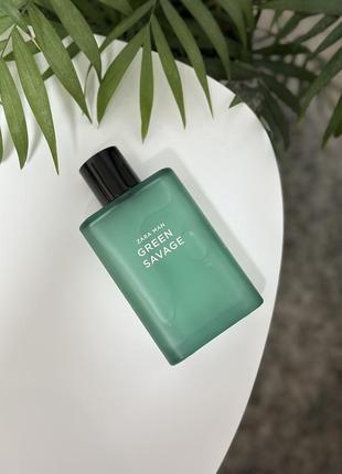 Zara man green savage edt 90 мл