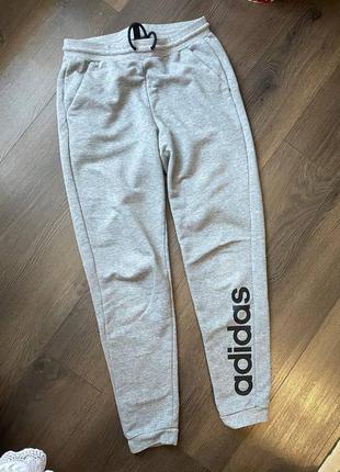 Жіночі сірі підліткові спортивні штани adidas адідас xs