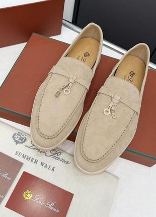 Замшевые лоферы loro piana