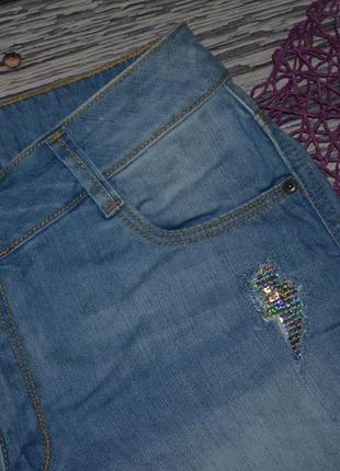 176 см фирменные крутые яркие джинсовые шорты шортики с надписями и потертостями7 фото