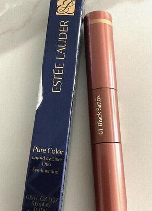 Рідка підводка для очей estee lauder pure color liquid duo eyeliner