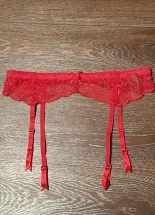 Кружевной яркий красивый пояс для чулок р.40/42 lingerie b.p.c.bonprix collection