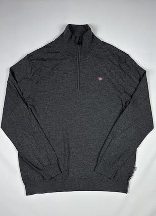 Чоловічий шерстяний вовняний светер napapijri (оригінал) wool sweater  polo ralf laurent loro piano diesel lacoste zara hm