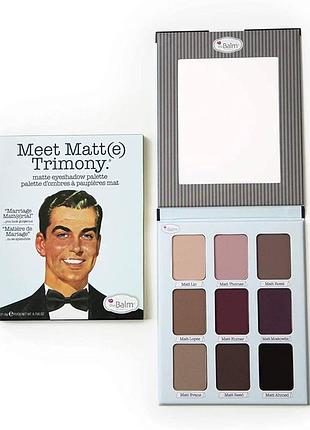 Thebalm cosmetics palettes mmeet matte trimony палетка теней #росборя