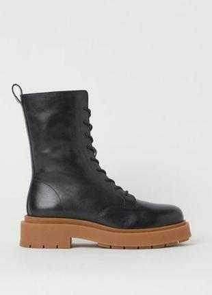 Ботинки ботильоны сапоги на шнуровка zara