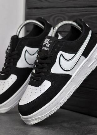 Кросівки nike air force 1 low black and white  🖤🖤🖤