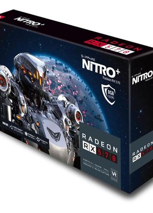 Відеокарта sapphire radeon rx 570 nitro+ 8 gb gddr5 (256 bit) (1244/7000) (displayport , dvi , hdmi)5 фото
