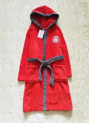 8-9 рок. 128-134 зріст primark халат футболіста флісовий, махровий, пухнастий, теплий, банний, на мо