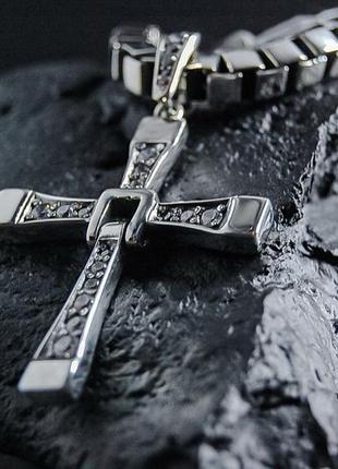 Ланцюжок та хрестик (срібло)