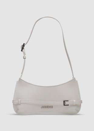 Jacquemus leather premium брендова сумочка міні натуральна шкіра преміум якість біла кожа