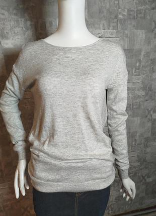 Свитер из шелка,кашемира и шерсти с открытой спинкой