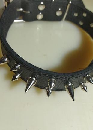 Ошейник кожаный с шипами