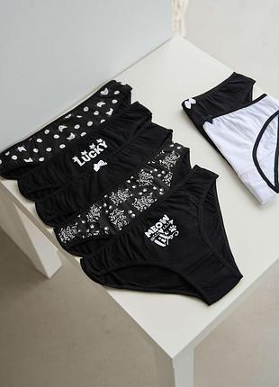 Набор женских базовых трусиков недельок - 7 шт 713141