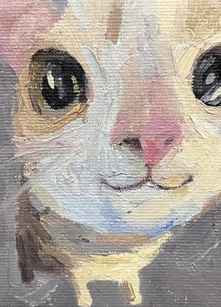 Котик :3. картина на холсті/ олія. подарунок, декор для дома. мемас)