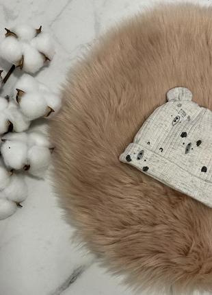 Классная шапочка с ушками на новорожденого primark, шапка, шапочка в рубчик, шапочка