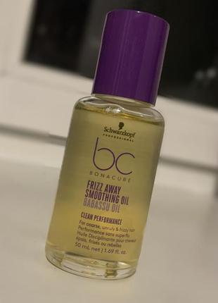 Олія для волосся schwarzkopf professional bc bonacure frizz away smoothing oil для жорсткого, неслухняного волосся