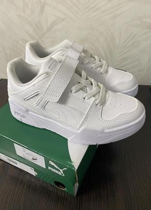 Белые детские кроссовки puma размер 35