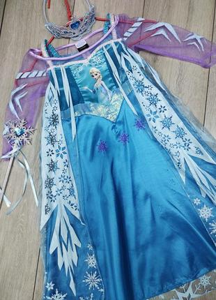 Карнавальное новогоднее платье принцессы эльзы фроузен frozen ельза ледяное сердце холодное сердечко эльза