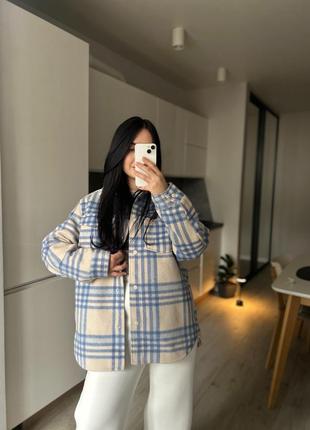 Рубашка hm, рубашка в клетку hm, рубашка тепла h&m