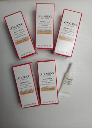 Крем для контуру очей shiseido benefiance wrinkle smoothing eye cream, 2 мл