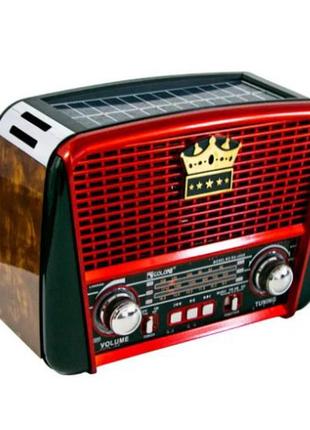 Golon rx-455s usb акумулятор сонячна панель всехвильовий радіо приймач червоний з деревом