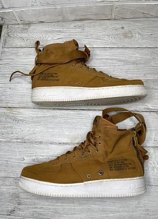 Крутые высокие кроссовки Boys Nike Youth Size 4.5 force 1 mid gunsmoke