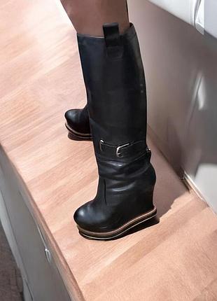 Винтажные сапоги трансформеры kenzo, натуральная кожа