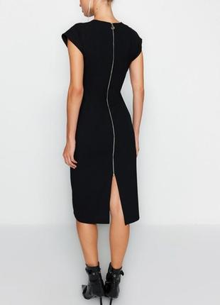 Елегантна чорна сукня , плаття по фігурі на замку zara