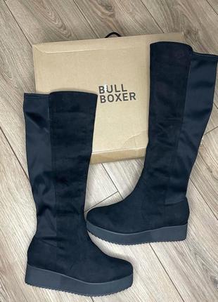 Чоботи демісезон на платформі bull boxer замшеві