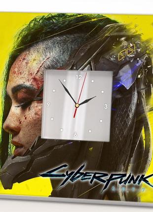 Авторские часы "игра cyberpunk 2077" подарок для фанатов видеоигр, украшение интерьера детской комна