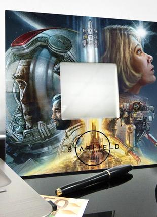 Декоративное зеркало "игра starfield" подарок для фанатов видеоигр, украшение интерьера детской комн3 фото