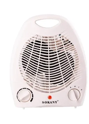 Тепловентилятор sokany sk-1650 спиральный 2000 вт, белый