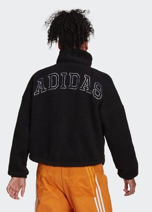 Куртка adidas, куртка шерпа, куртка на замке