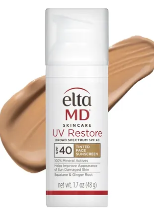 Сонцезахисний крем з відтінком eltamd uv restore tinted broad-spectrum spf 40