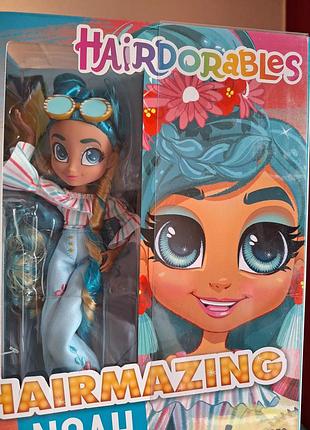 Лялька hairdorables fashion dolls з аксесуарами, велика лялька хердораблс ноа hairdorables hairmazin