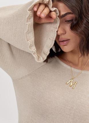 В’язана сукня максі з вирізом на спині артикул: 202501