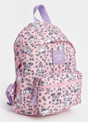 Рюкзак з зайчиками lc waikiki рожевий. фірмова туреччина