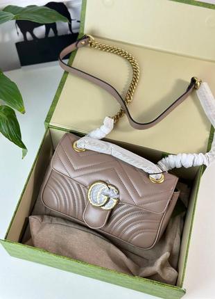 Сумка женская кожаная маленькая розовая пудровая нюдовая люкс