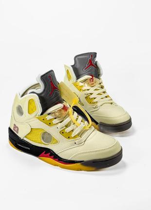 Will Smith Unboxes And Jump Tests The Jordan 5 “Fresh Prince” off-white sail