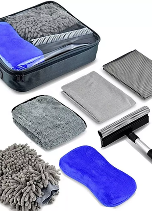 Набор для ухода за авто 6 предметов губки щетка