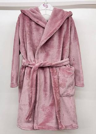 Халат дитячий для дівчинки з вишивкою на спині (116-146 см)