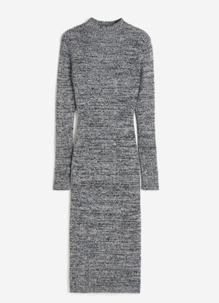 Стильное платье, платье в рубчик h&m, новое, размер s
