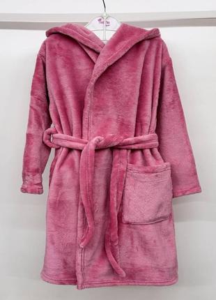 Халат дитячий для дівчинки з вишивкою на спині (116-146 см)