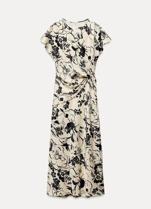 Платье женское приталенное атласное zara new2 фото