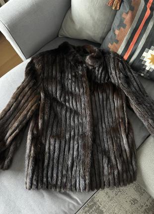 Норкова шуба saga mink